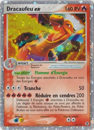 Dracaufeu ex 105 – EX Rouge Feu & Vert Feuille