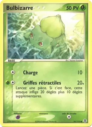 Bulbizarre n° 55 – EX Rouge Feu & Vert Feuille