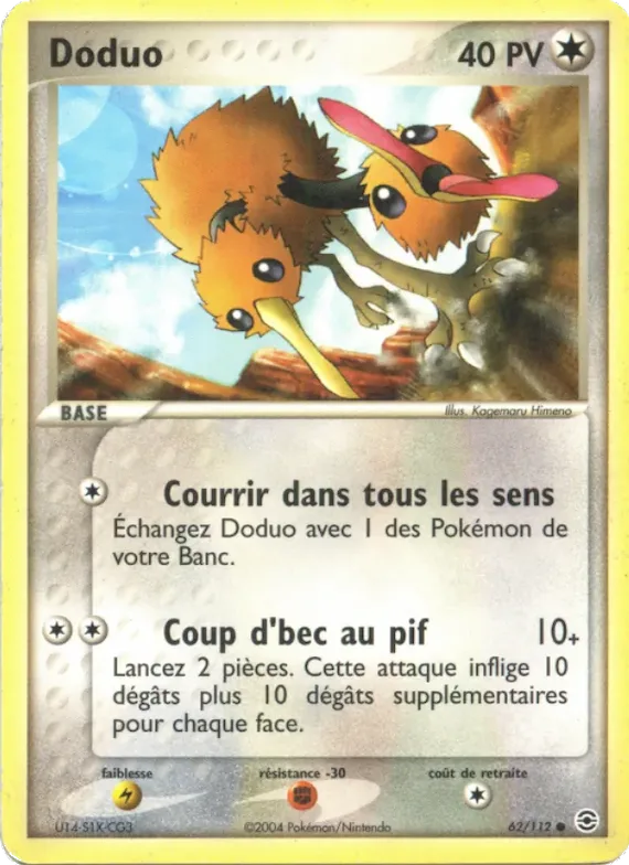 Doduo 62 – EX Rouge Feu & Vert Feuille