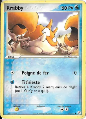 Krabby n° 66 – EX Rouge Feu & Vert Feuille