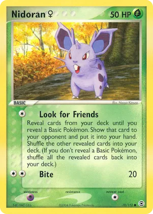 Nidoran W Nr. 70 – EX Feuerrot & Blattgrün