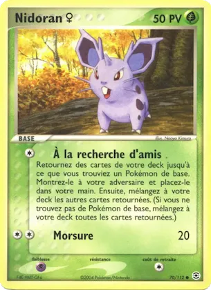 Nidoran ♀ n° 70 – EX Rouge Feu & Vert Feuille