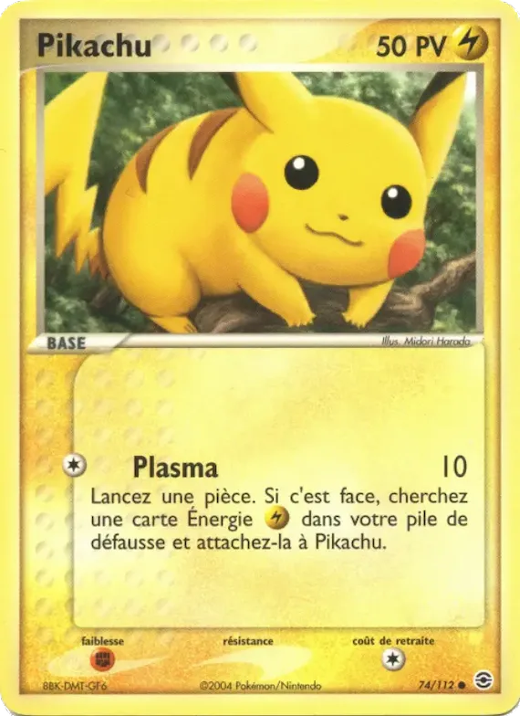 Pikachu 74 – EX Rouge Feu & Vert Feuille