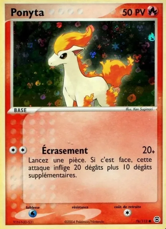 Ponyta 76 – EX Rouge Feu & Vert Feuille