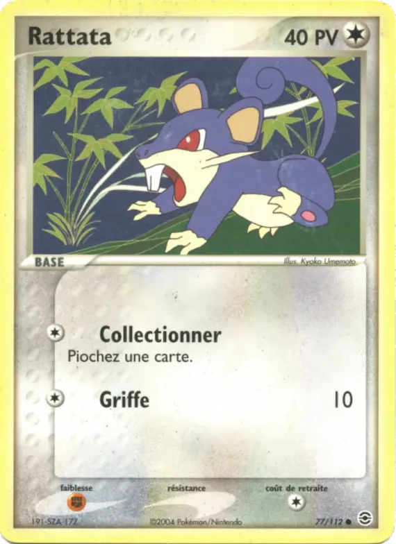 Rattata 77 – EX Rouge Feu & Vert Feuille
