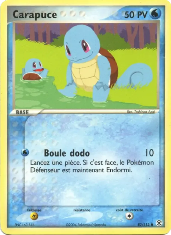 Carapuce 82 – EX Rouge Feu & Vert Feuille