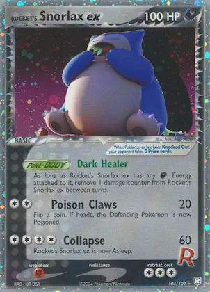 Rocket's Snorlax ex #104 – Team Rocket Returns