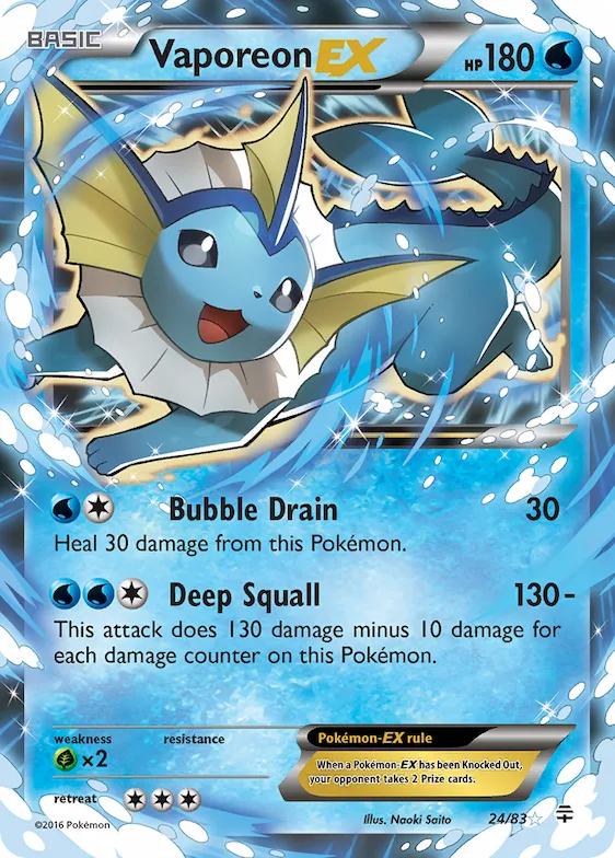 Vaporeon-EX #24 – Generations