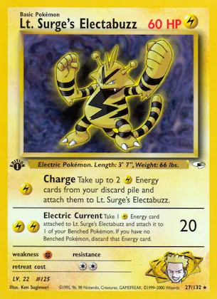 Lt. Surge's Electabuzz #27 – Gym Heroes