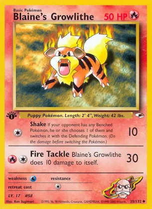 Blaine's Growlithe n° 35 – Gym Heroes