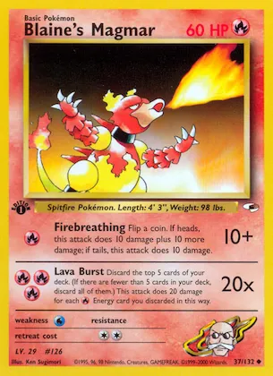Blaine's Magmar #37 – Gym Heroes