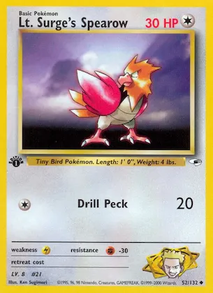 Lt. Surge's Spearow Nr. 52 – Gym Heroes