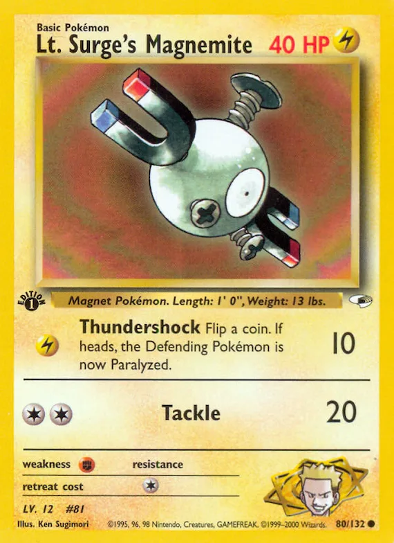 Lt. Surge's Magnemite #80 – Gym Heroes