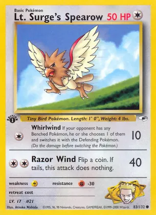 Lt. Surge's Spearow Nr. 83 – Gym Heroes