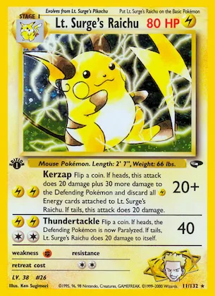 Lt. Surge's Raichu n° 11 – Gym Challenge