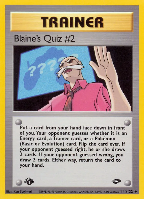 Blaine's Quiz #2 #111 – Gym Challenge