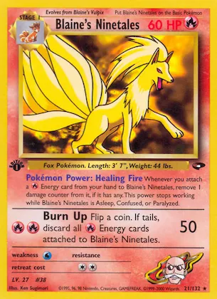 Blaine's Ninetales Nr. 21 – Gym Challenge