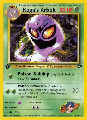 Koga's Arbok Nr. 25 – Gym Challenge