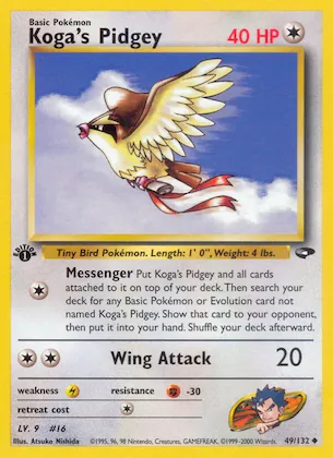 Koga's Pidgey n° 49 – Gym Challenge