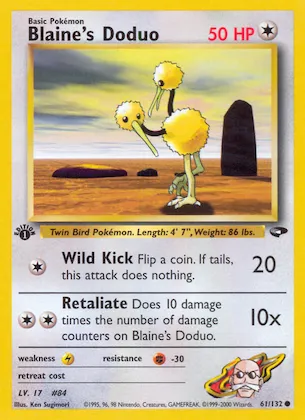 Blaine's Doduo n° 61 – Gym Challenge
