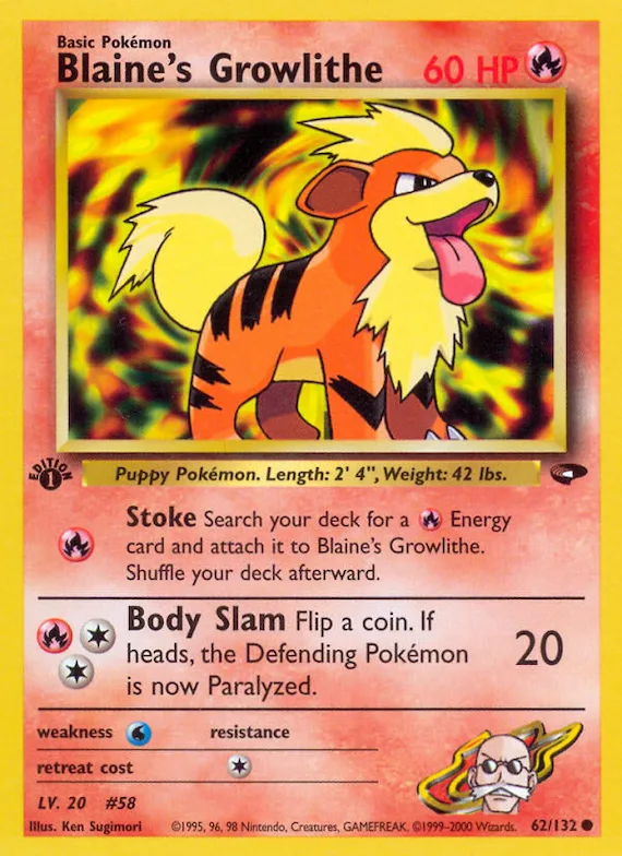 Blaine's Growlithe #62 – Gym Challenge