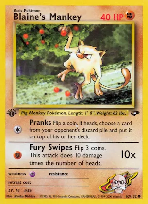 Blaine's Mankey n° 63 – Gym Challenge