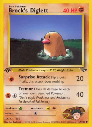 Brock's Diglett Nr. 67 – Gym Challenge