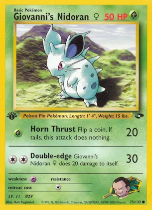 Giovanni's Nidoran ♀ Nr. 75 – Gym Challenge
