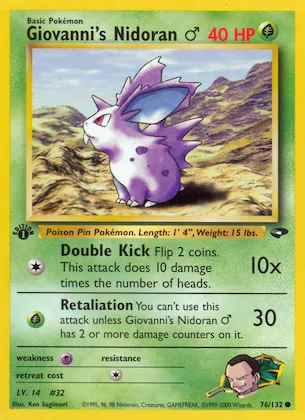 Giovanni's Nidoran ♂ #76 – Gym Challenge