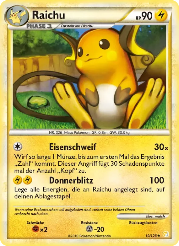 Raichu 10 – HeartGold SoulSilver