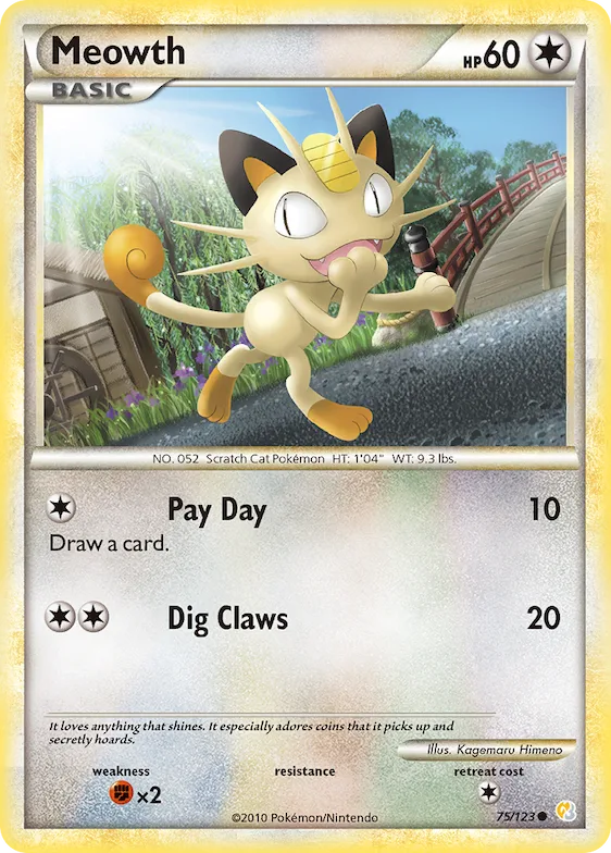 Meowth #75 – HeartGold & SoulSilver