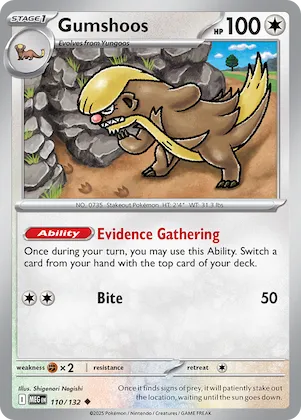 Gumshoos #110 – Mega Evolution