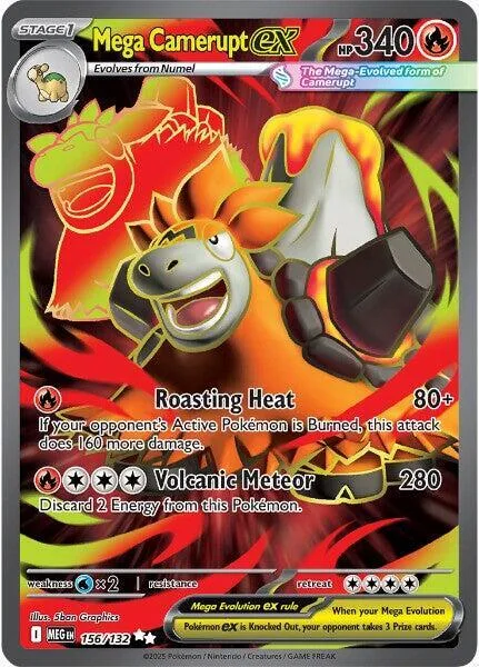 Mega Camerupt ex #156 – Mega Evolution