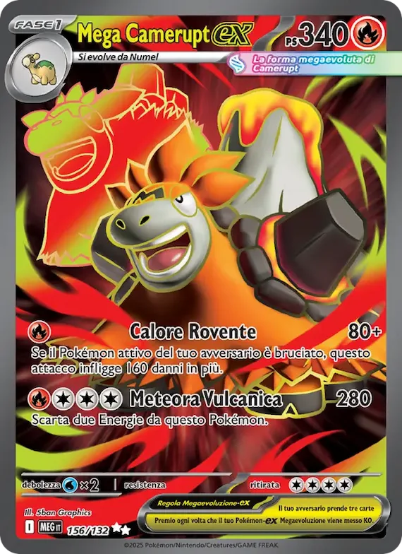 Mega Camerupt-ex 156 – Megaevoluzione