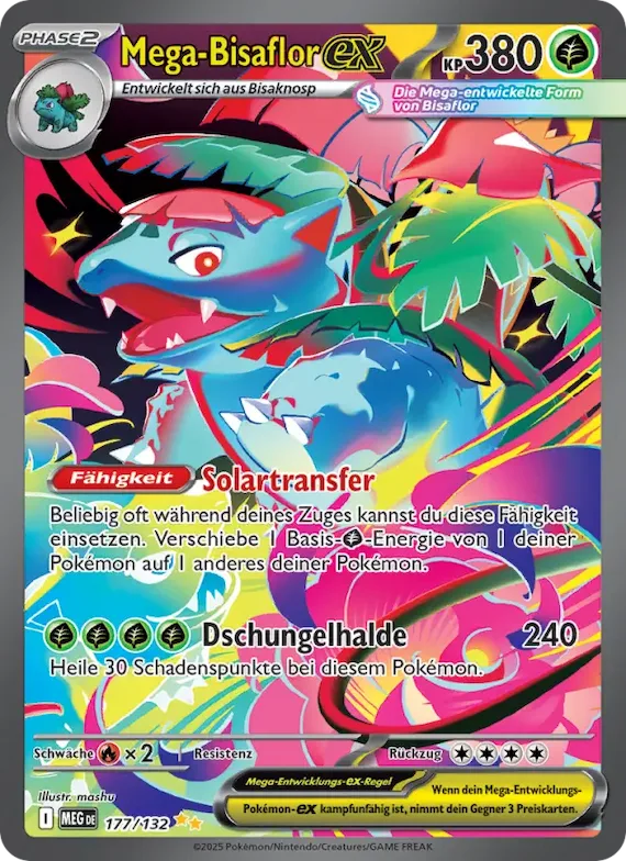 Mega-Bisaflor-ex 177 – Mega-Entwicklung