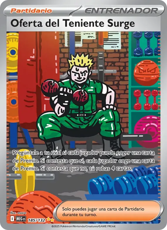 Oferta del Teniente Surge 185 – Megaevolución