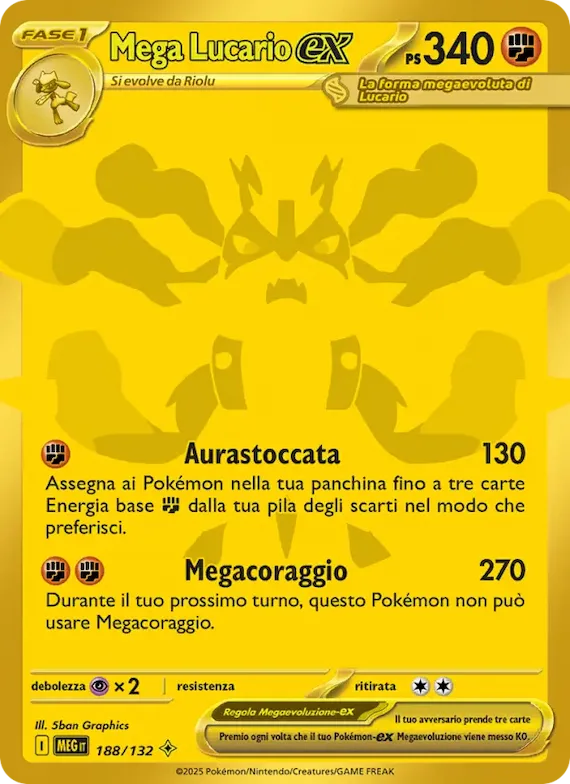 Mega Lucario-ex 188 – Megaevoluzione