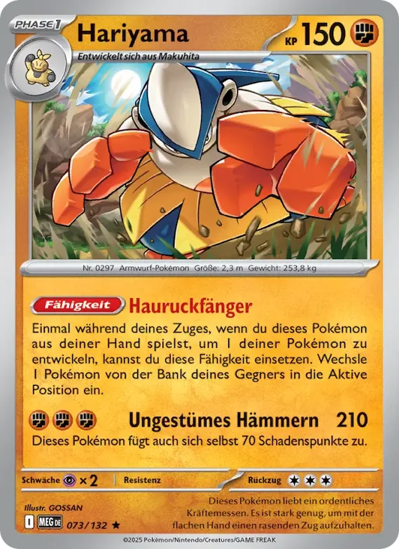 Hariyama 73 – Mega-Entwicklung