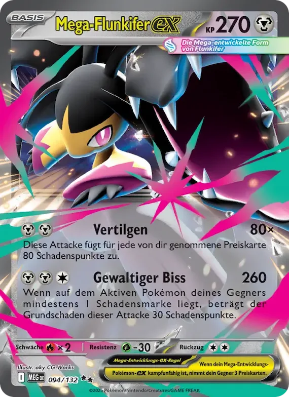 Mega-Flunkifer-ex 94 – Mega-Entwicklung