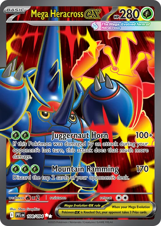 Mega Heracross ex #108 – Phantasmal Flames
