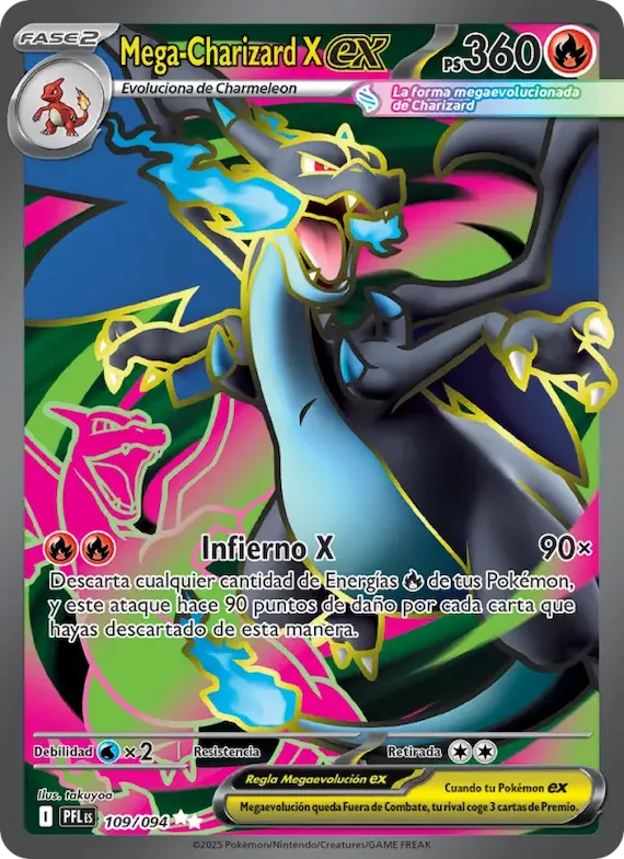 Mega-Charizard X ex 109 – Fuegos Fantasmales