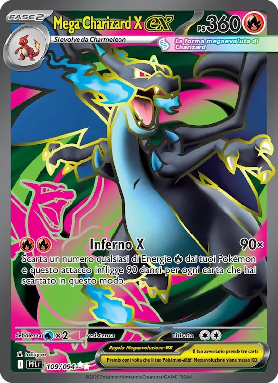 Mega Charizard X-ex 109 – Fiamme Spettrali