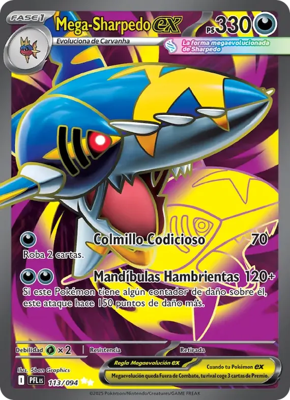 Mega-Sharpedo ex 113 – Fuegos Fantasmales