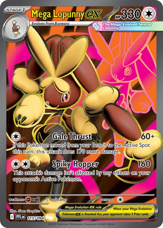 Mega Lopunny ex #115 – Phantasmal Flames