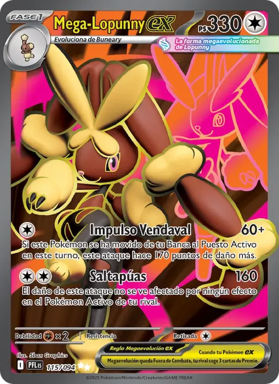 Mega-Lopunny ex 115 – Fuegos Fantasmales