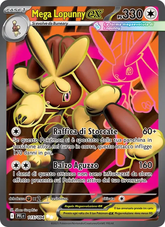 Mega Lopunny-ex 115 – Fiamme Spettrali