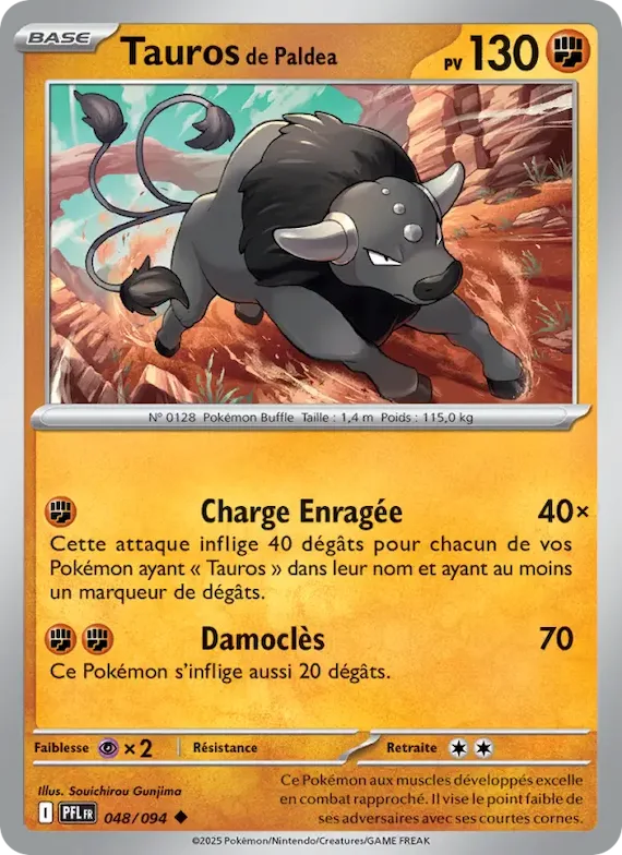 Tauros de Paldea 48 – Flammes Fantasmagoriques