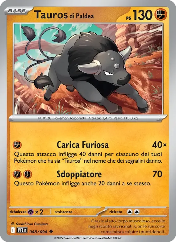 Tauros di Paldea 48 – Fiamme Spettrali