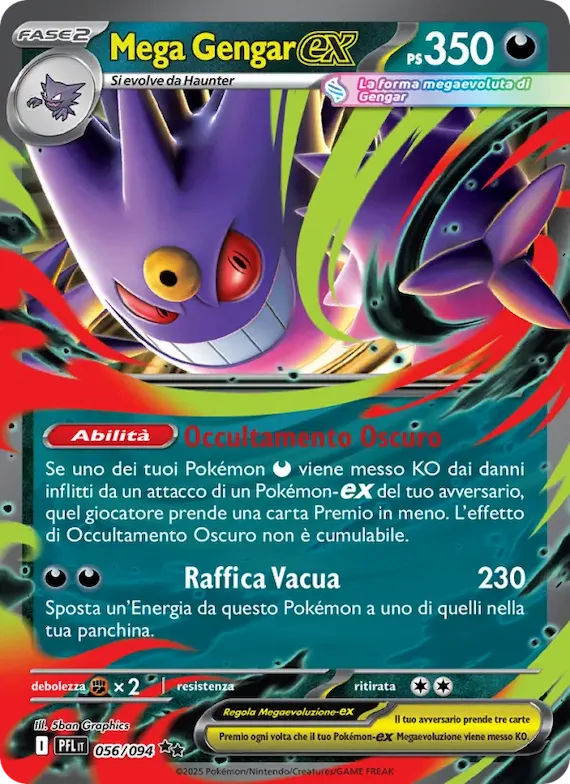 Mega Gengar-ex 56 – Fiamme Spettrali