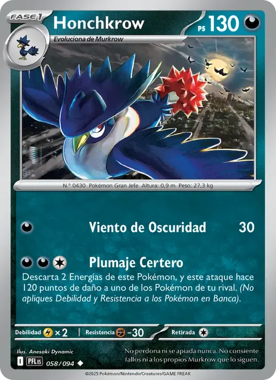 Honchkrow 58 – Fuegos Fantasmales